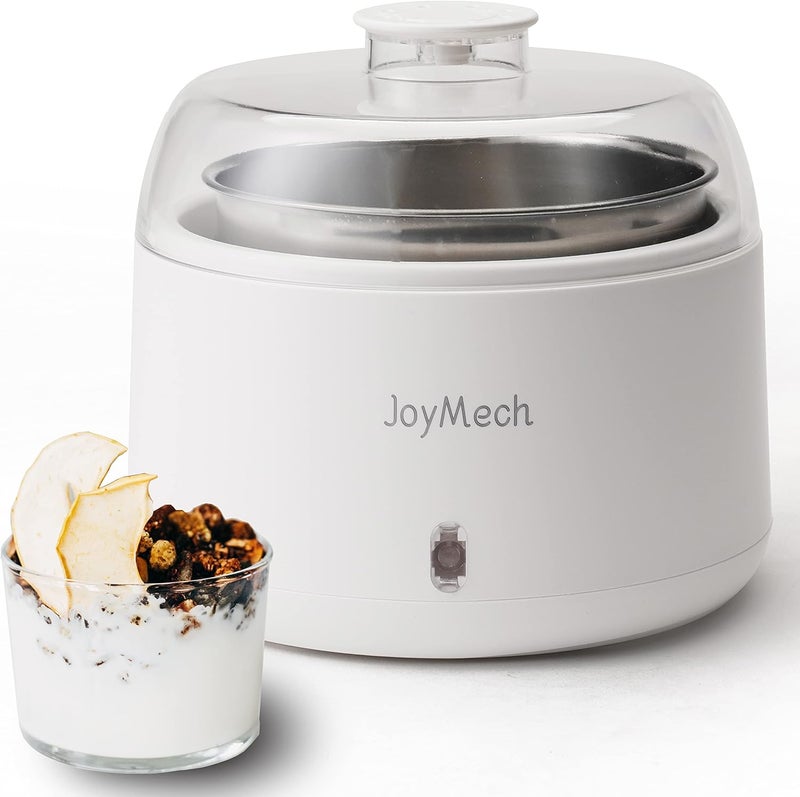 JoyMech Yogurt Maker, Compact Greek Yogurt Maker Machine with Constant Temperature Control, Stainless Steel Container, 1 Quart for Home Organic Yogurt - Image 1